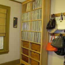 Oak Record Shelf