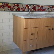 vanity and custom tile